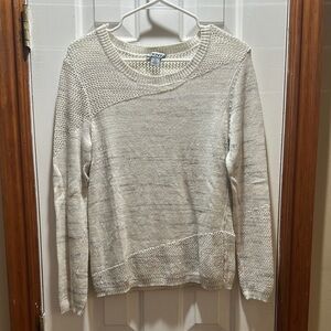 ▫️DKNY Cream Crew Neck Sweater Lightweight Knit